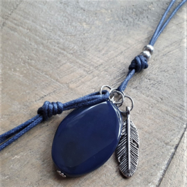 Ketting Agaat Evening Blue  [7180]