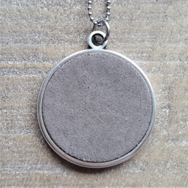 Ketting/Bedel XXL Taupe Suede  [2576]