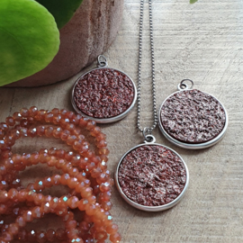 Ketting/Bedel XXL Terracotta Reliëf  [2863]