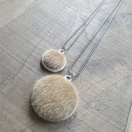 Fluffy Vacht Ketting/Bedel Cremebeige XXL  [7035]