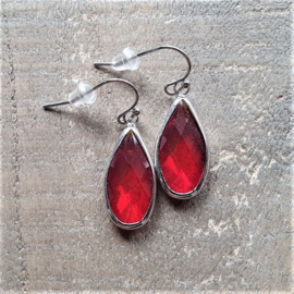 Red Crystal Long Drops  [8455]