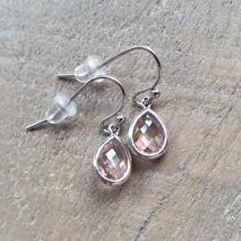 Little Pink Facetted Crystal Drops  [8496]