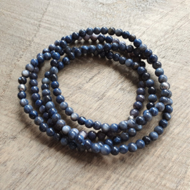 Armband Blauw/Blauwgrijze Natuursteen 4 mm  [1188]