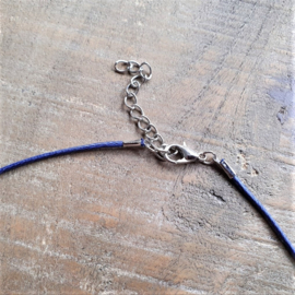 Waxkoord Ketting Blauw  [9218]