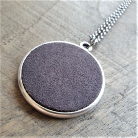 Ketting/Bedel XXl Donkerbruin Suede  [2992]