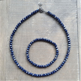 Ketting Donkerblauw Elegance 6 mm  [7113]