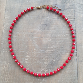 Ketting Rood Goud  [7260]