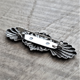 Broche Barok Antiek Zilver  [R269]