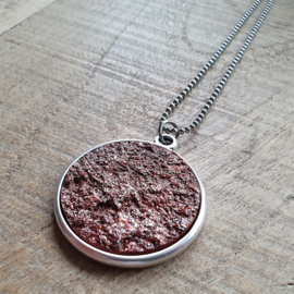 Ketting/Bedel XXL Terracotta Reliëf  [2863]