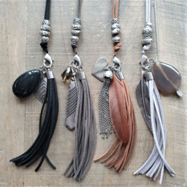 Clip On Ketting Zwart  [7025]