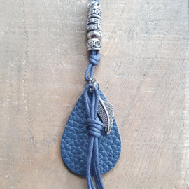 Leren Ketting Blauw  [7263]