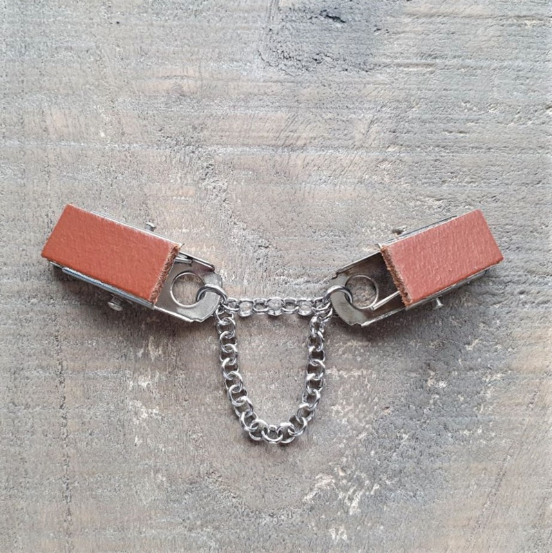 Vestclip Cognacbrown Leather  [R271]