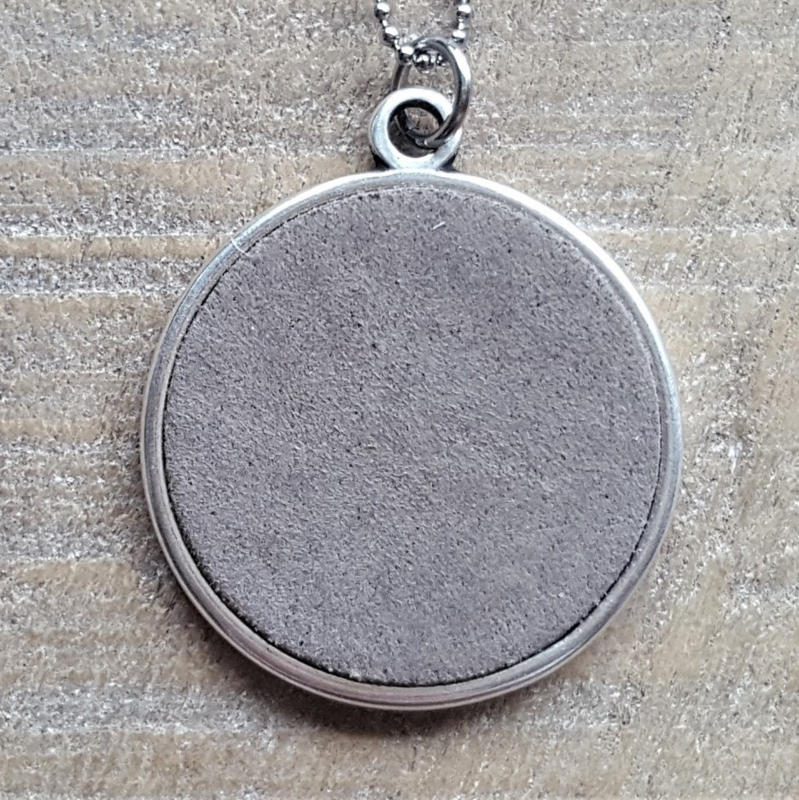 Ketting/Bedel XXL Taupe Suede  [2576]