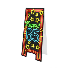 Warning Sign Neon - Happy 65