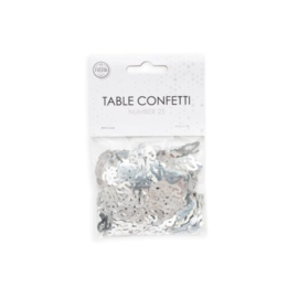 TAFELCONFETTI 14 GRAM – zilver NR. 25