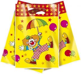 Uitdeelzakjes clown  6 stuks