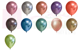 BALLONNEN CHROME DIV. KLEUREN (10 stuks)