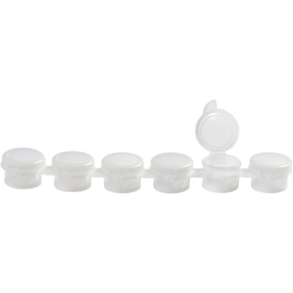 Strip verfpotjes 6x5 ml leeg (5 stuks)/ mini verfpotjes