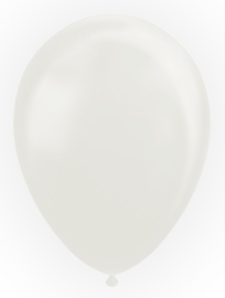 BALLONNEN 12″ METALLIC PARELWIT