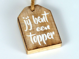 Hanger label mini 6x4cm Topper!