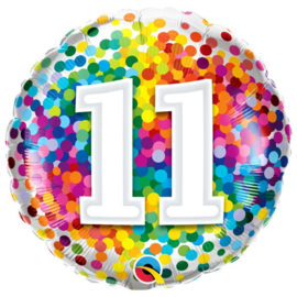 11 Jaar Regenboog Confetti