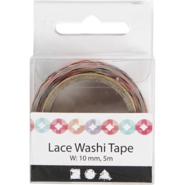 Lace Washi Tape , b: 15 mm, 5m