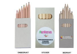 PREMIUM: POTLODEN (12 stuks) KLEUR  (Onbedrukt)