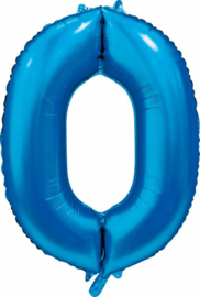 Folieballon nr. 0 Satijn Blauw