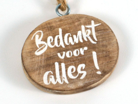 hanger ovaal mini 5x6cm bedankt voor alles!