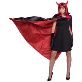 Vampier Cape Halloween - Rood-Zwart omkeerbaar