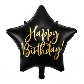 Happy Birthday – Ster Zwart