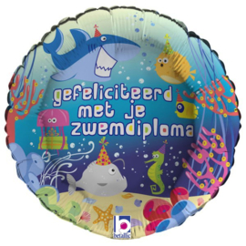 Zwemdiploma gefeliciteerd