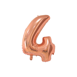 Cijferballon 66 cm ROSE GOLD (0 t/m 9)