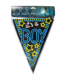 BABY Vlaggenlijn Neon It's a Boy!