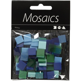 Mini mozaiek Blauw/groen (10x10 mm)