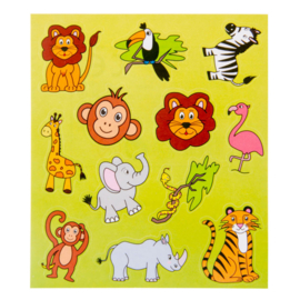 Stickervel Wilde dieren / jungle