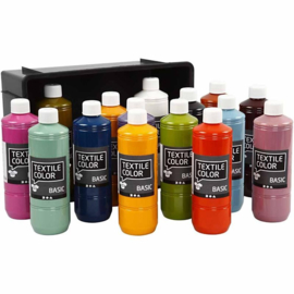 (GrV) Textile Color Basic, trendy kleuren, 15x500ml