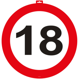 Deurbord 18 Jaar Verkeersbord