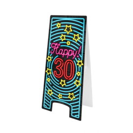 Warning Sign Neon - Happy 30