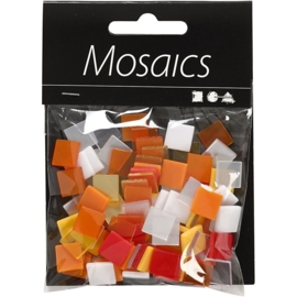 Mini mozaiek Rood/Oranje (10x10 mm)