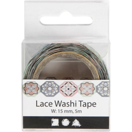 Lace Washi Tape , b: 15 mm, 5m