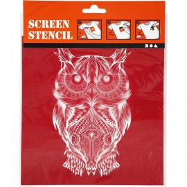 Screen stencil, vel 20x22 cm, uil, 1vel