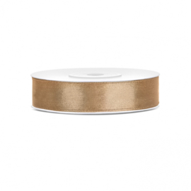 Lint – Satijn – 25 m x 12 mm – Goud