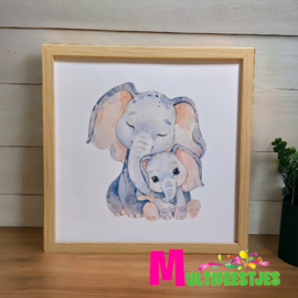 Olifant met kleine olifant