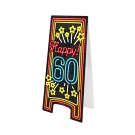 Warning Sign Neon - Happy 60