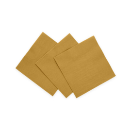 SERVETTEN 3-LAAGS 24X24CM FSC – GOUDKLEURIG