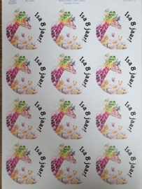 12x Stroopwafel / Stroopkoek incl persoonlijke sticker