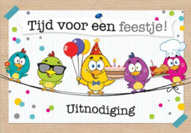 Uitnodigingen Birds (5 st)