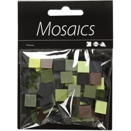 Mini mozaiek  Groen (10x10 mm)