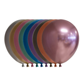 BALLONNEN CHROME DIV. KLEUREN (10 stuks)